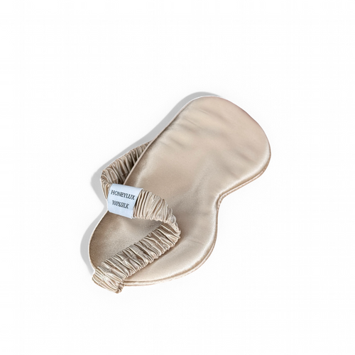 22mm Organic Mulberry Silk Sleep Mask – Champagne