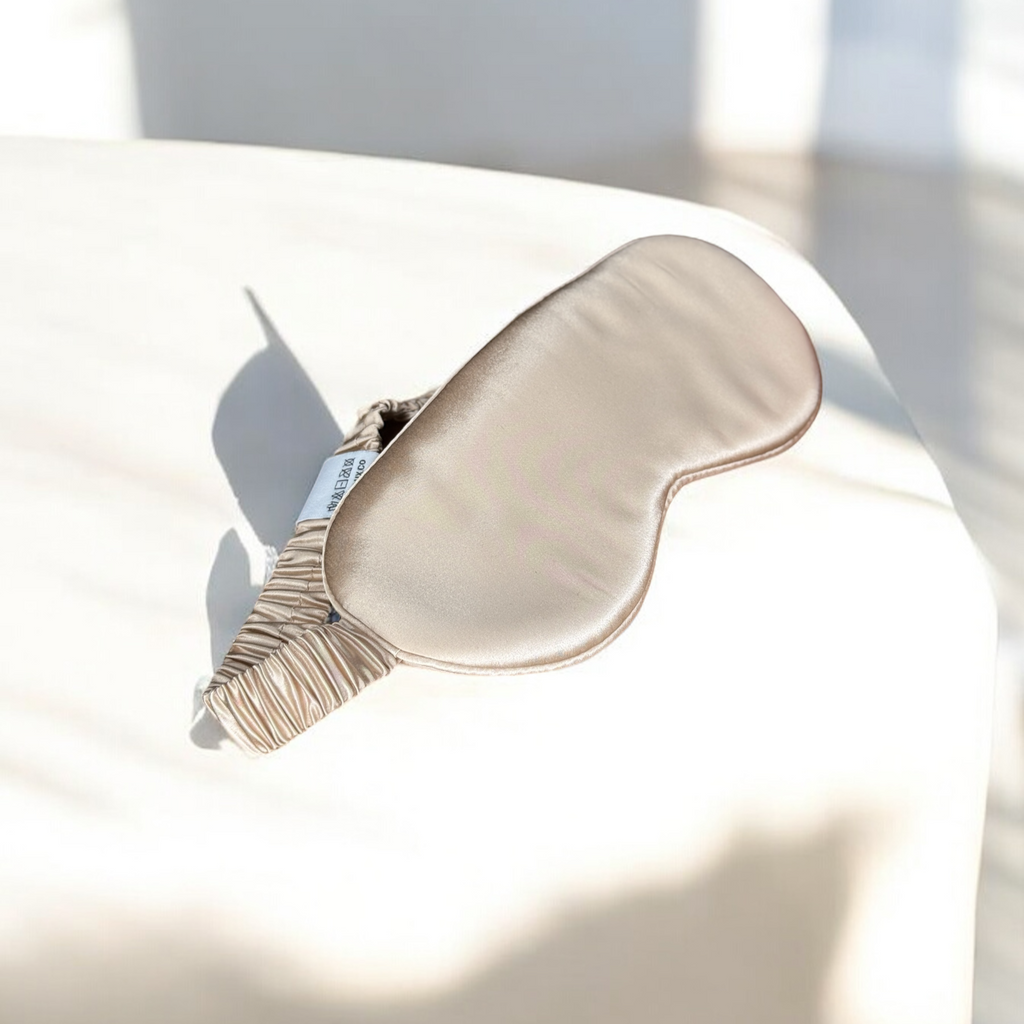 22mm Organic Mulberry Silk Sleep Mask – Champagne