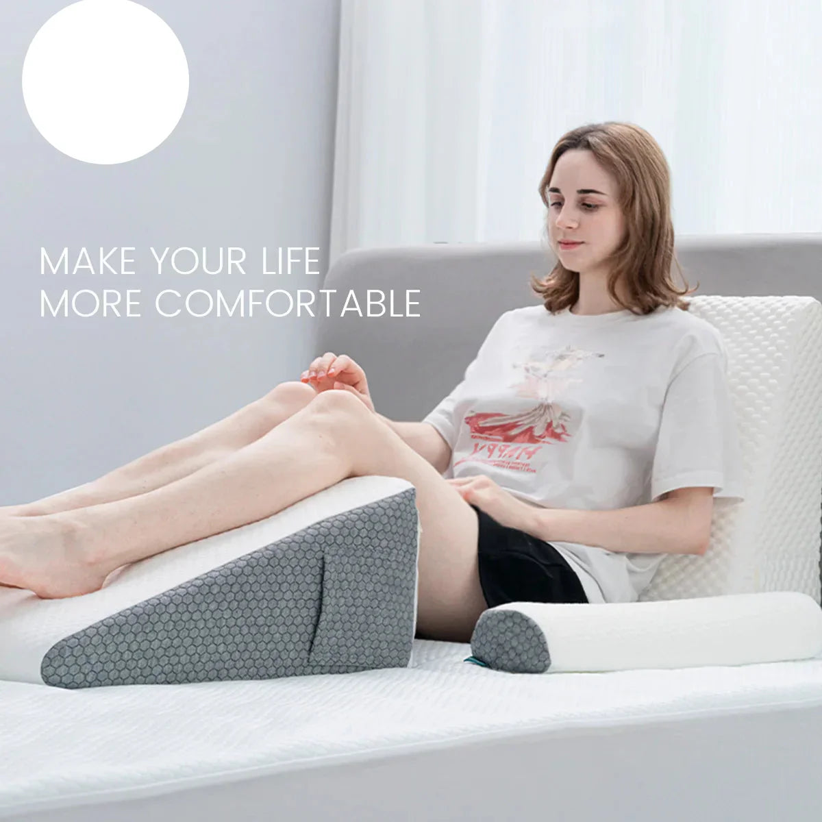 Dual Wedge Support System – 2-Piece Memory Foam Set for Full-Body Alignment