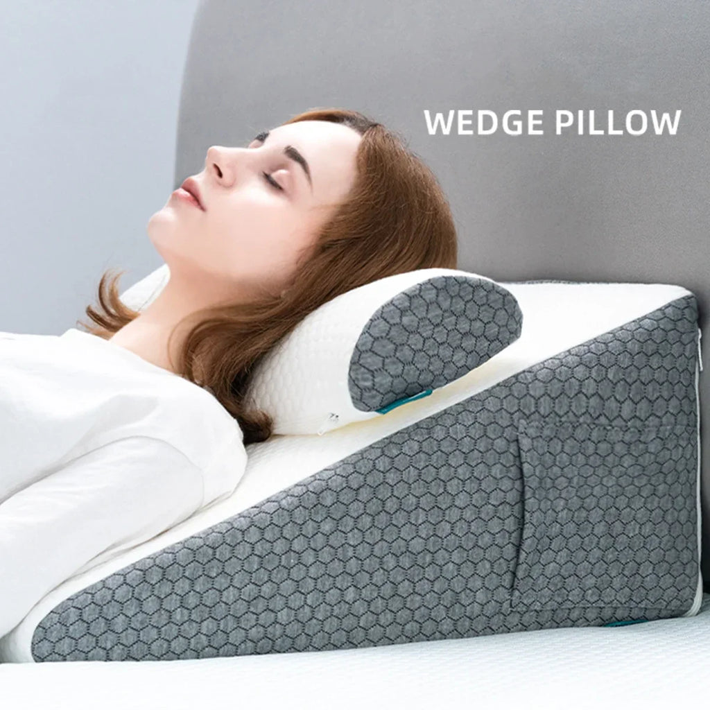 Dual Wedge Support System – 2-Piece Memory Foam Set for Full-Body Alignment